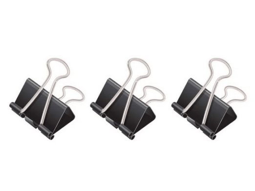 Binder Clips Preto 32mm Com 12 Unidades